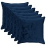 Párna huzat 6 pcs houten sötétkék 55 x 55 cm flanell
