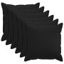 Párna huzat 6 pcs houten fekete 60 x 60 cm műlenszövet