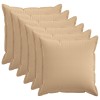 Párna huzat 6 pcs houten krémszínű 60 x 60 cm műlenszövet