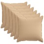 Párna huzat 6 pcs houten krémszínű 60 x 60 cm műlenszövet