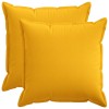 Párna huzat 2 pcs houten világos sárga 60 x 60 cm műlenszövet