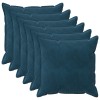 Párna huzat 6 pcs houten kék 60 x 60 cm bársony