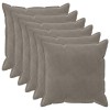 Párna huzat 6 pcs houten világosszürke 60 x 60 cm bársony