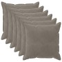 Párna huzat 6 pcs houten világosszürke 60 x 60 cm bársony