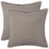 Párna huzat 2 pcs houten világosszürke 60 x 60 cm bouclé
