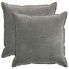 Párna huzat 2 db houten sötétszürke 60 x 60 cm chenille szövet