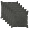 Párna huzat 6 pcs houten antracitszürke 60 x 60 cm