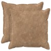 Párna huzat 2 pcs houten tópszínű 60 x 60 cm mikroszálas plüss