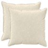 Párna huzat 2 pcs houten krémszínű 60 x 60 cm mikroszálas plüss