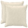 Párna huzat 2 pcs houten krémszínű 60 x 60 cm mikroszálas plüss