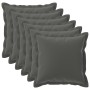 Párna huzat 6 db houten antracitszürke 60 x 60 cm poliészter