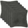 Párna huzat 6 pcs houten sötétszürke 60 x 60 cm bouclé