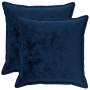 Párna huzat 2 pcs houten sötétkék 60 x 60 cm flanell