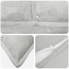 Párna huzat 6 pcs houten világosszürke 60 x 60 cm flanell