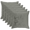 Párna huzat 6 pcs houten sötétszürke 60 x 60 cm flanell