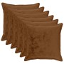 Párna huzat 6 pcs houten világos barna 60 x 60 cm flanell