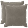Párna huzat 2 pcs houten világosszürke 65 x 65 cm bársony