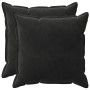 Párna huzat 2 pcs houten fekete 65 x 65 cm bársony