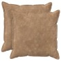 Párna huzat 2 pcs houten tópszínű 65 x 65 cm mikroszálas plüss