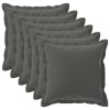 Párna huzat 6 db houten antracitszürke 65 x 65 cm poliészter