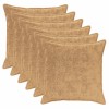 Párna huzat 6 db houten tópszínű 65 x 65 cm műnyúl szőr