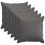 Párna huzat 6 pcs houten világosszürke 70 x 70 cm műlenszövet