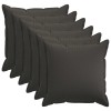 Párna huzat 6 pcs houten sötétszürke 70 x 70 cm műlenszövet