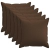 Párna huzat 6 pcs houten barna 70 x 70 cm műlenszövet