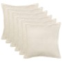 Párna huzat 6 pcs houten krémszínű 70 x 70 cm bouclé