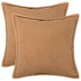 Párna huzat 2 pcs houten bézs 70 x 70 cm bouclé