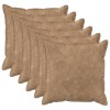 Párna huzat 6 pcs houten tópszínű 70 x 70 cm mikroszálas plüss