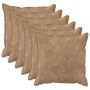 Párna huzat 6 pcs houten tópszínű 70 x 70 cm mikroszálas plüss