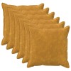 Párna huzat 6 pcs houten sárga 70 x 70 cm mikroszálas plüss