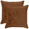 Párna huzat 2 pcs houten világos barna 70 x 70 cm flanell