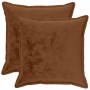 Párna huzat 2 pcs houten világos barna 70 x 70 cm flanell