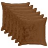 Párna huzat 6 pcs houten világos barna 70 x 70 cm flanell
