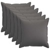 Párna huzat 6 pcs houten világosszürke 80 x 80 cm műlenszövet