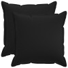 Párna huzat 2 pcs houten fekete 80 x 80 cm műlenszövet