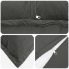 Párna huzat 6 pcs houten sötétszürke 80 x 80 cm bársony