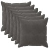Párna huzat 6 pcs houten sötétszürke 80 x 80 cm bársony