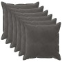 Párna huzat 6 pcs houten sötétszürke 80 x 80 cm bársony