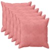 Párna huzat 6 pcs houten rózsaszín 80 x 80 cm bársony