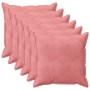 Párna huzat 6 pcs houten rózsaszín 80 x 80 cm bársony