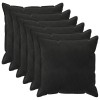 Párna huzat 6 pcs houten fekete 80 x 80 cm bársony