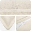 Párna huzat 2 pcs houten krémszínű 80 x 80 cm bouclé