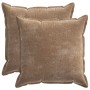 Párna huzat 2 pcs houten barna 80 x 80 cm chenille szövet