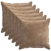 Párna huzat 6 pcs houten barna 80 x 80 cm chenille szövet