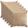 Párna huzat 6 db houten tópszínű 80 x 80 cm chenille szövet