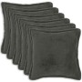 Párna huzat 6 pcs houten sötétszürke 80 x 80 cm bouclé