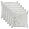 Párna huzat 6 pcs houten világosszürke 80 x 80 cm flanell